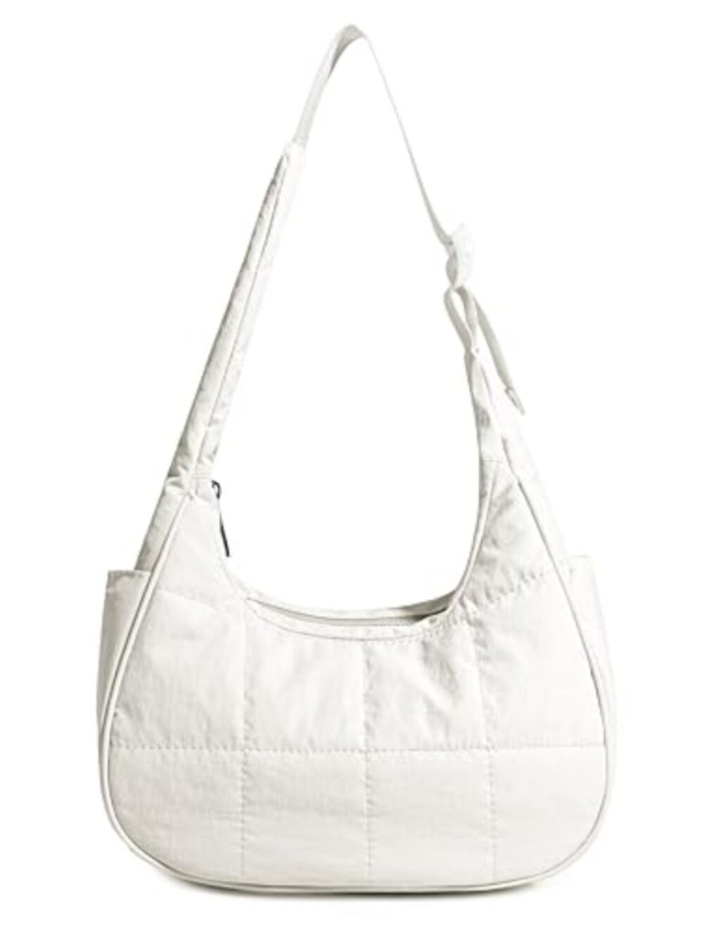 Puffer Shoulder Bag Quilted Nylon Hobo Handbag Adjustable Strap